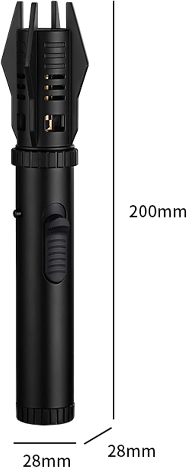 Jet-flame lighter—powerful flame, featuring a safety lock and adjustable red/blue flame.