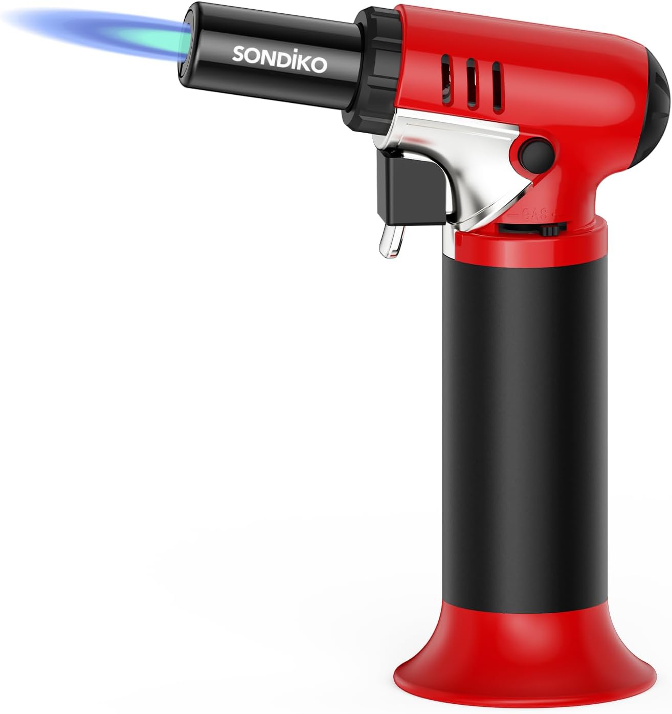 Butane Torch Lighter (with visible fuel window) — Refillable, adjustable flame