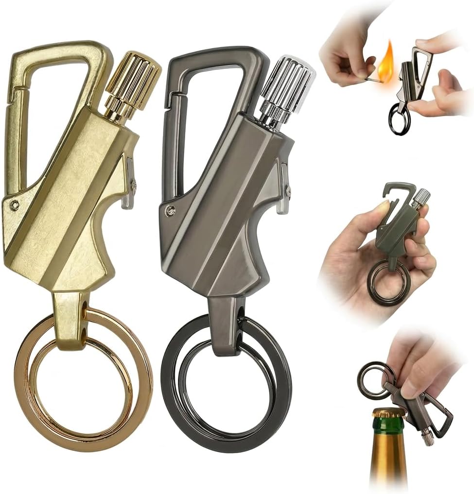 Permanent Match Lighter Keychain (Pack of 2)