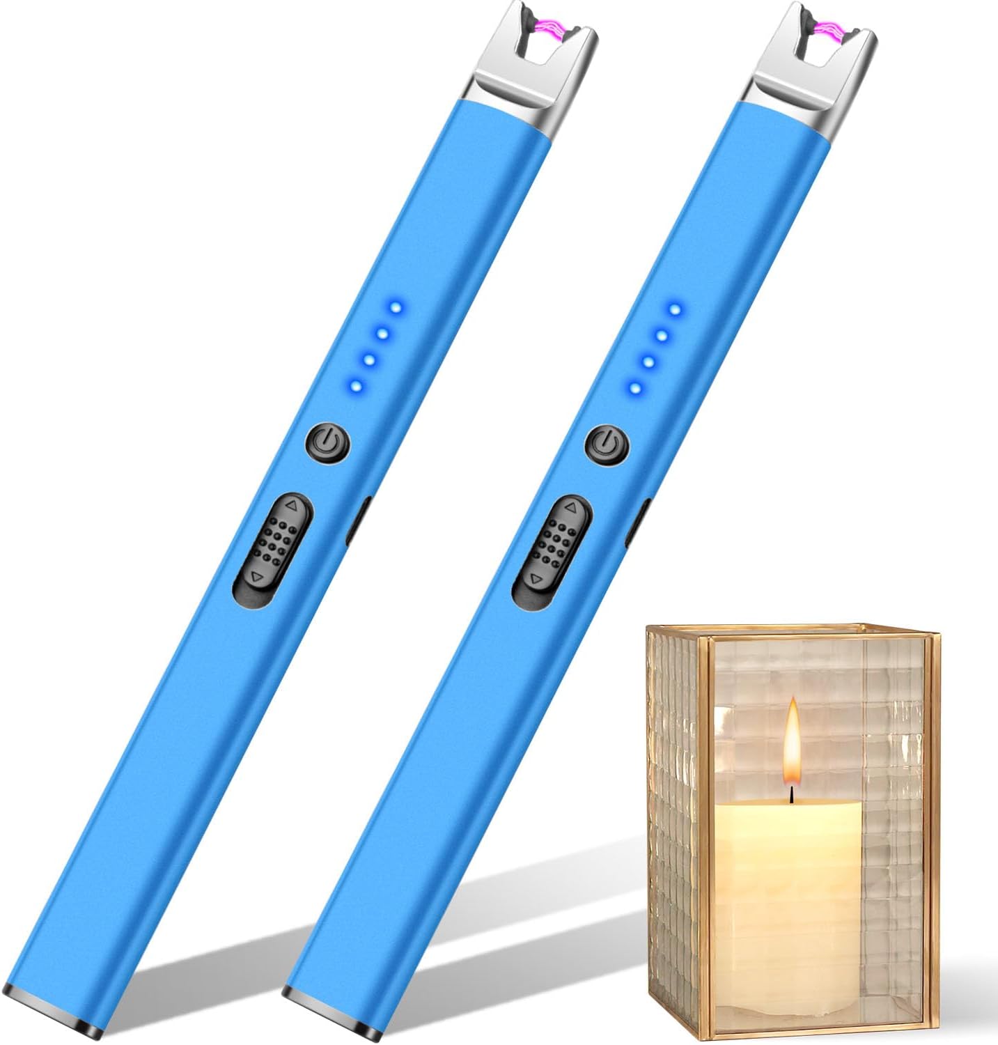 2-Pack USB Rechargeable Plasma Arc Lighter (with Safety Lock)