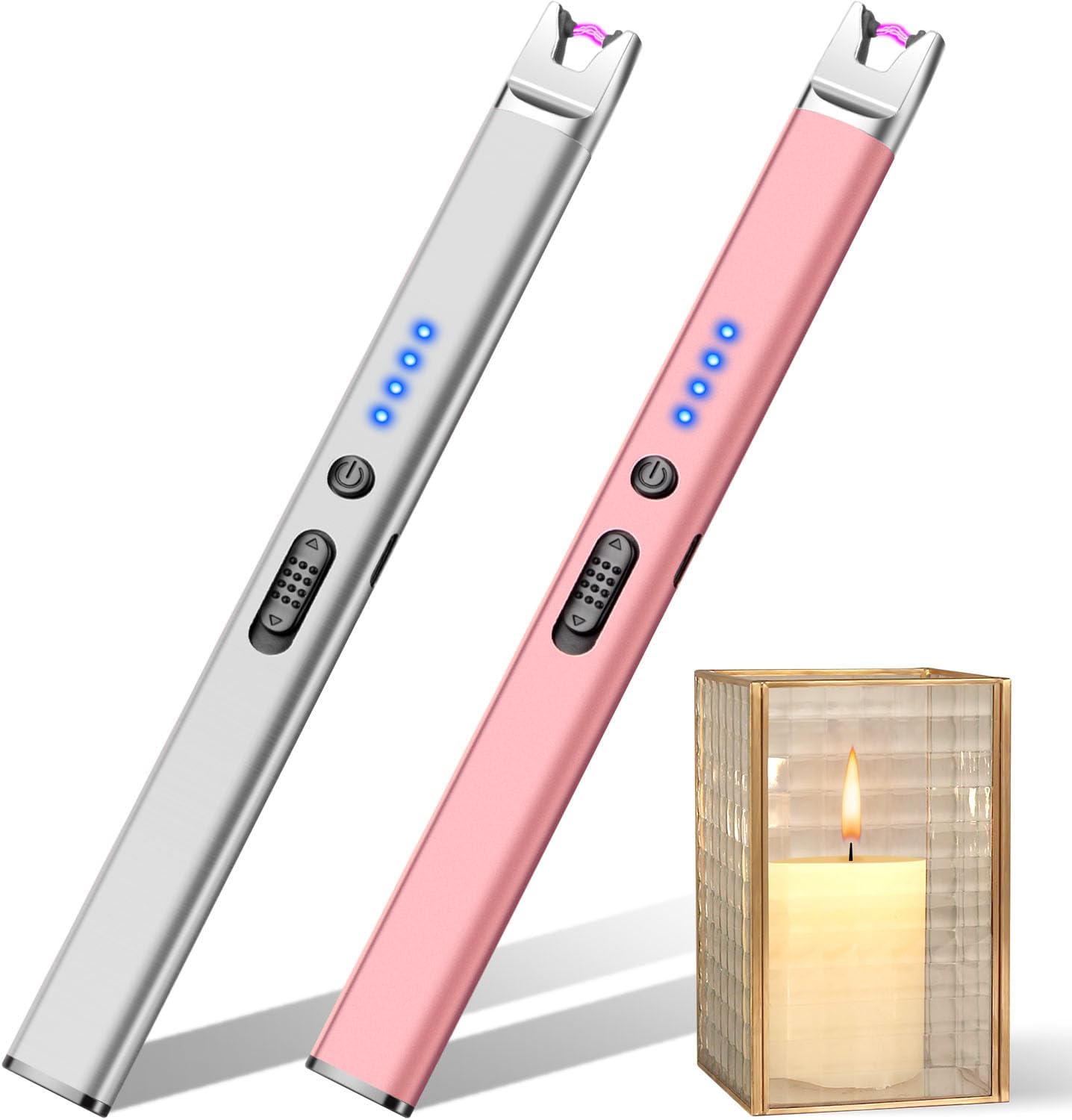 2-Pack USB Rechargeable Plasma Arc Lighter (with Safety Lock)