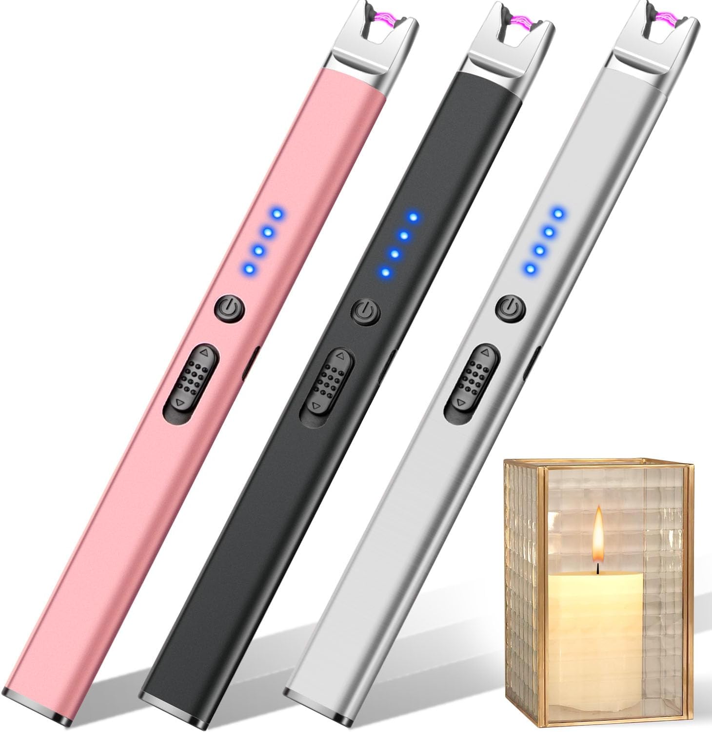 2-Pack USB Rechargeable Plasma Arc Lighter (with Safety Lock)
