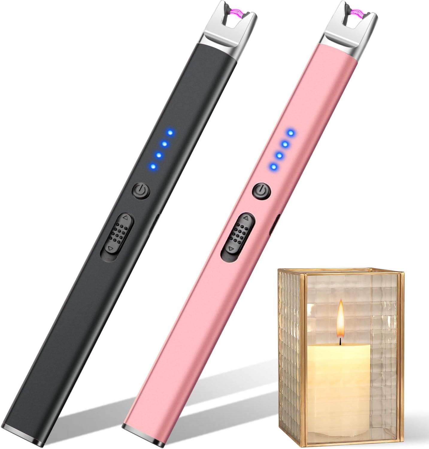 2-Pack USB Rechargeable Plasma Arc Lighter (with Safety Lock)