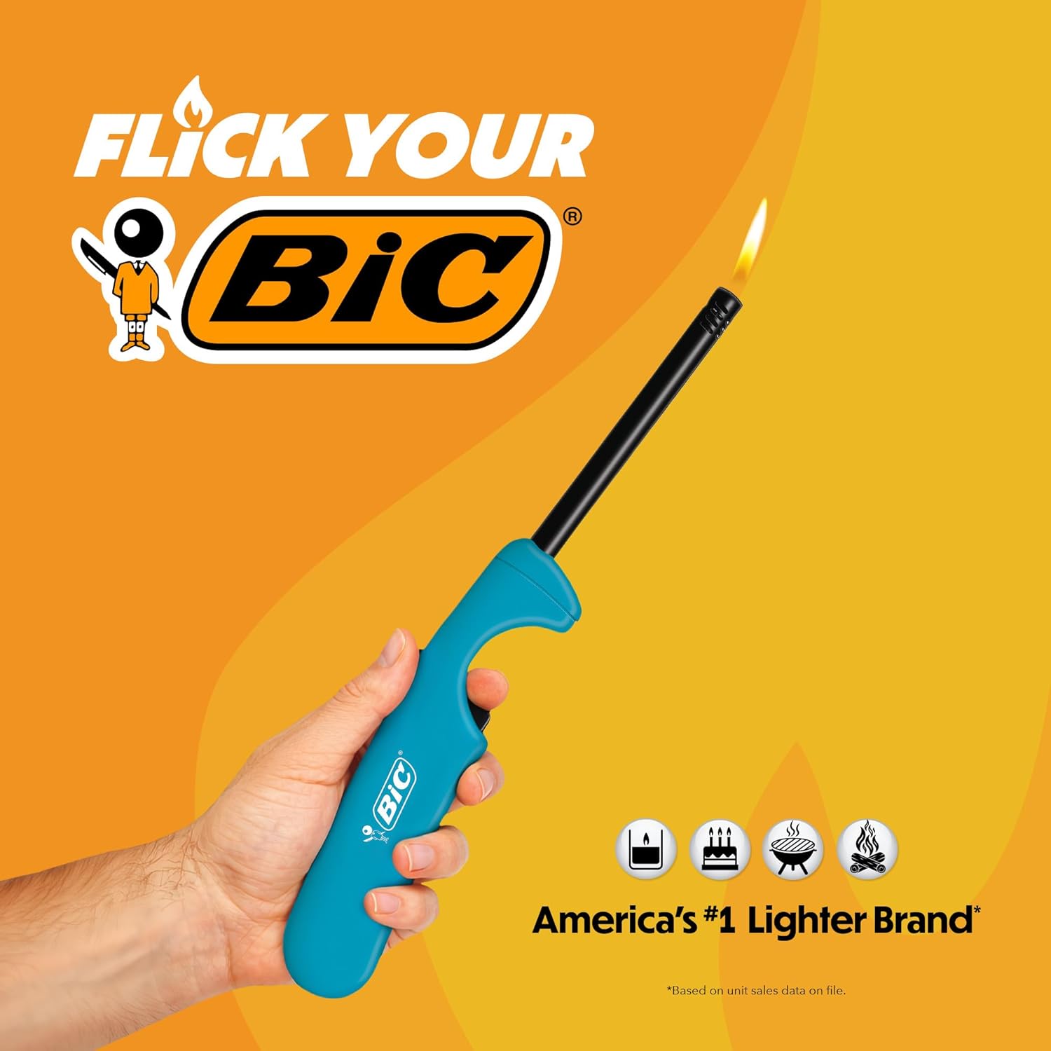 Classic Multi-Purpose Lighter — Features a sturdy, durable long metal wand.