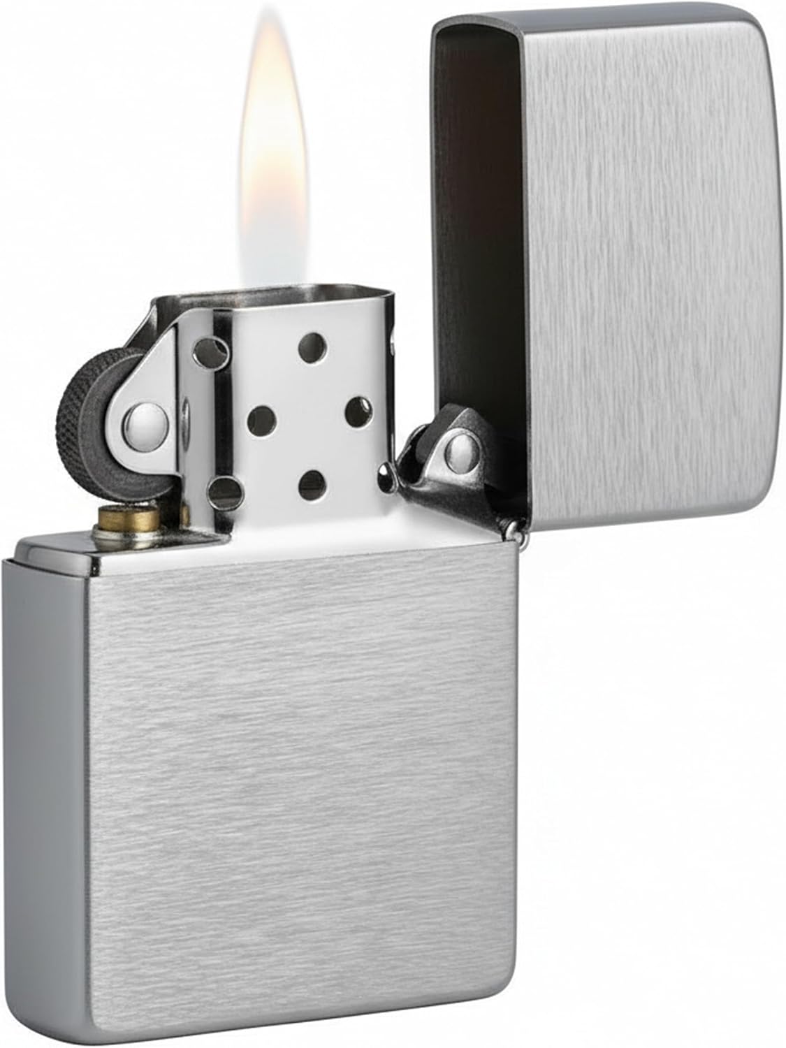 Classic brushed chrome pocket lighter