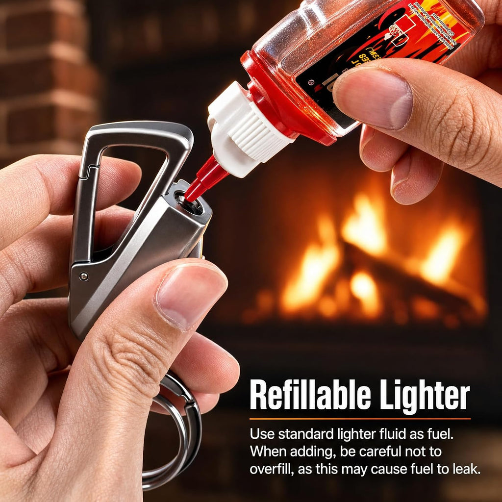 Permanent Match Lighter Keychain (Pack of 2)