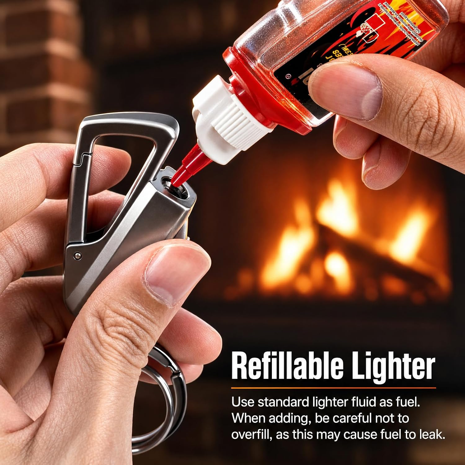 Permanent Match Lighter Keychain (Pack of 2)