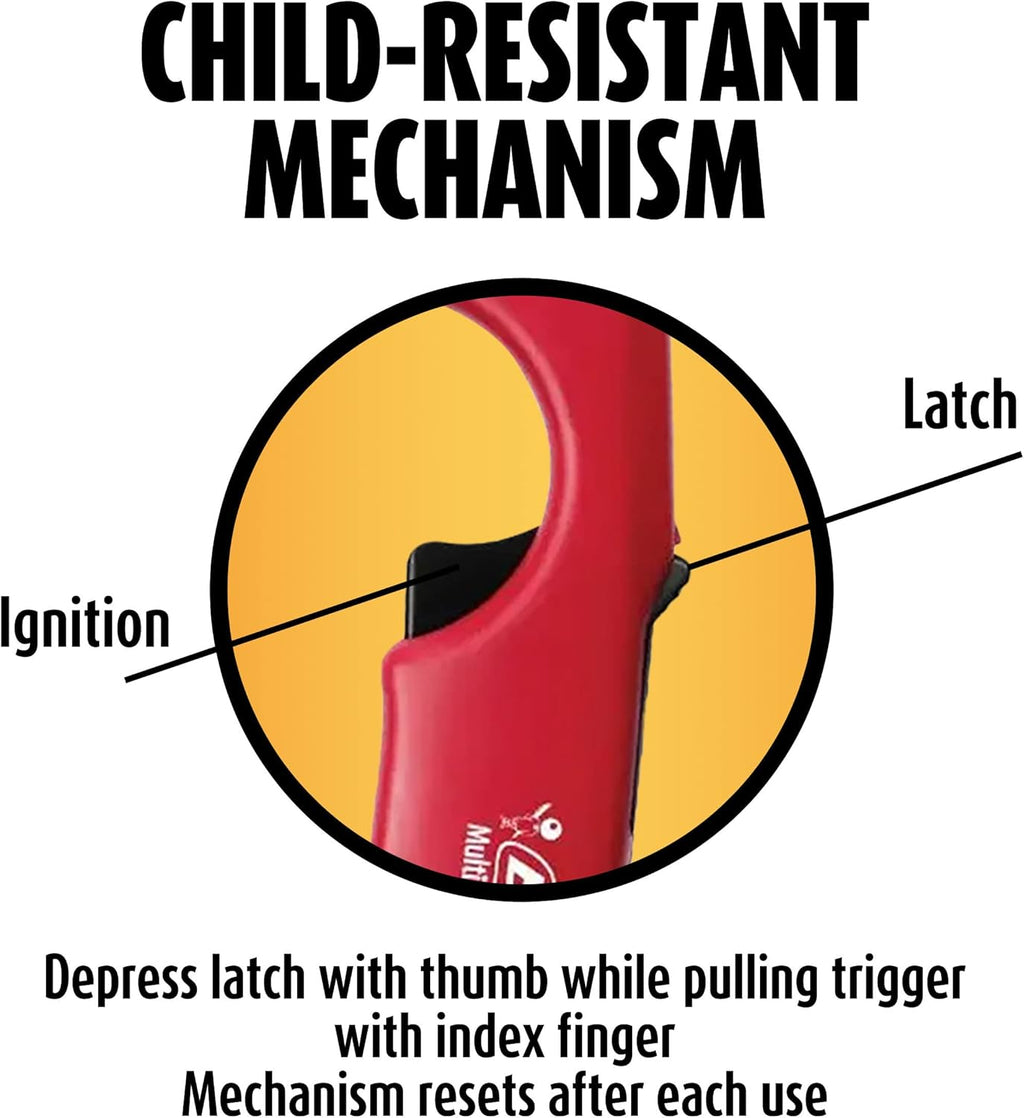 Classic Multi-Purpose Lighter — Features a sturdy, durable long metal wand.