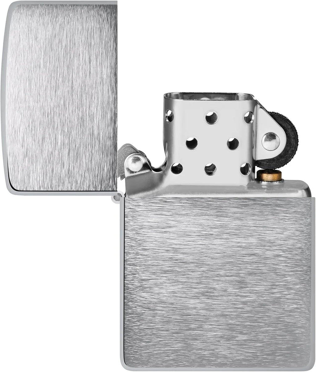 Classic brushed chrome pocket lighter